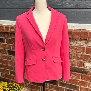 Talbots Aberdeen Coral Pink Lined 2 Button Jacket Blazer Women's Size 6